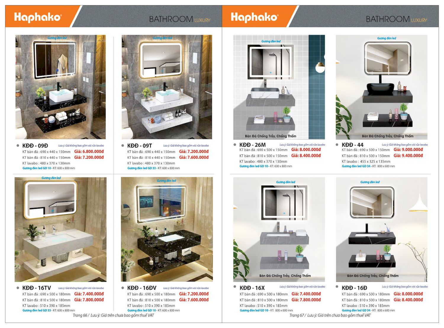 Thiết bị vệ sinh HAPHAKO Catalogue và Bảng giá mới nhất /Page 34